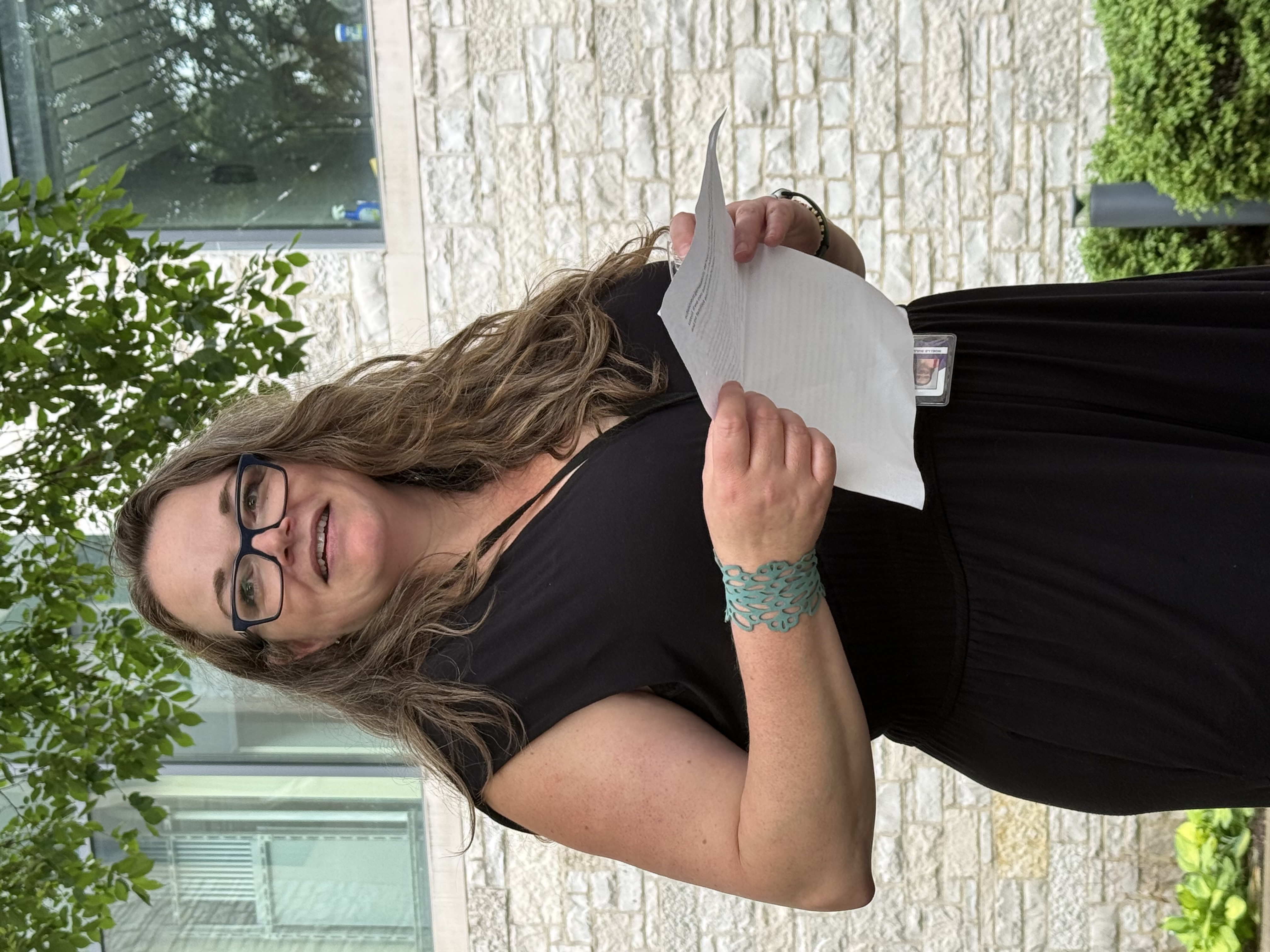 Professor Noelle Sullivan about to give a speech