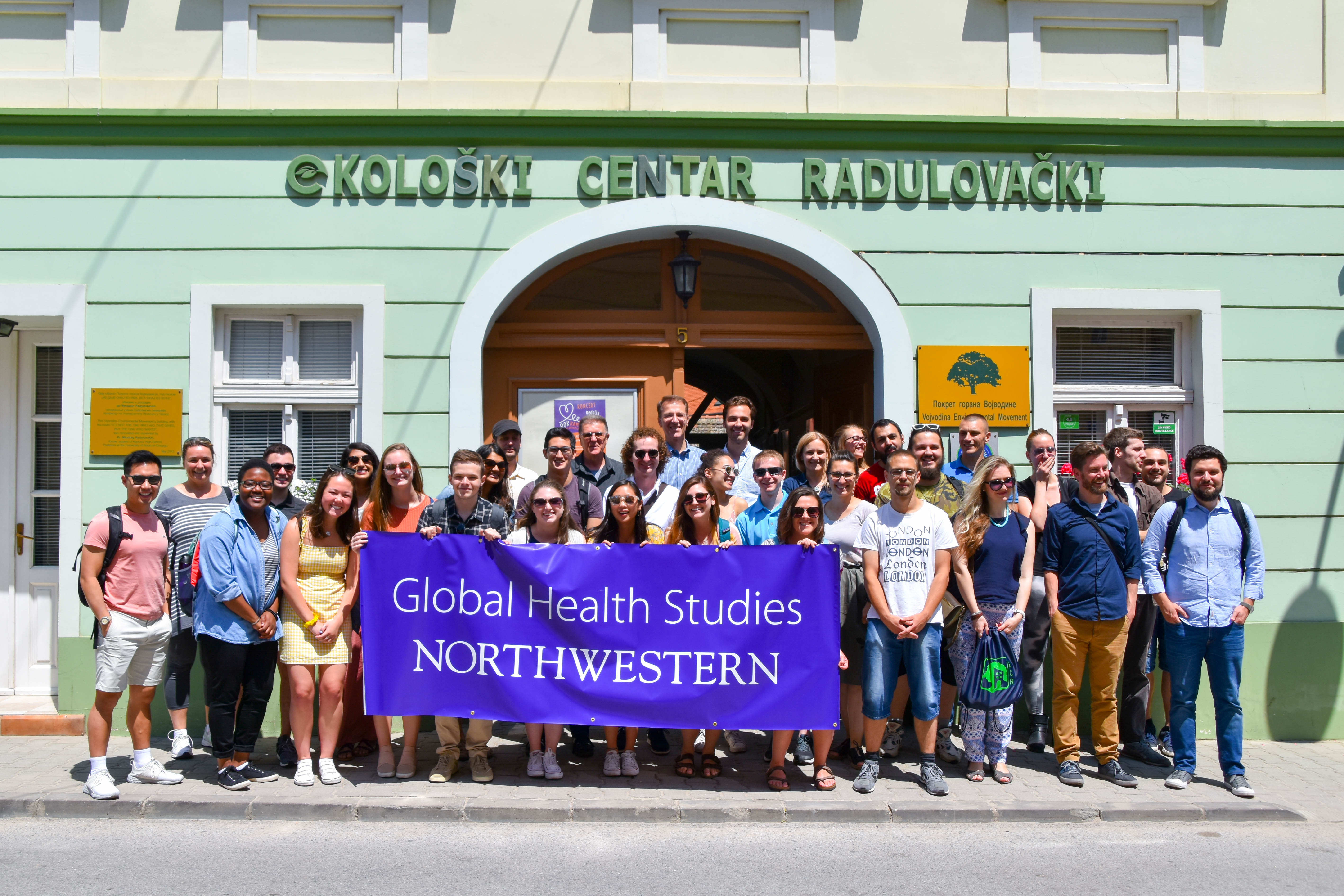 Serbia and Bosnia study abroad students and faculty with GHS donor Brad Radulovacki in Serbia